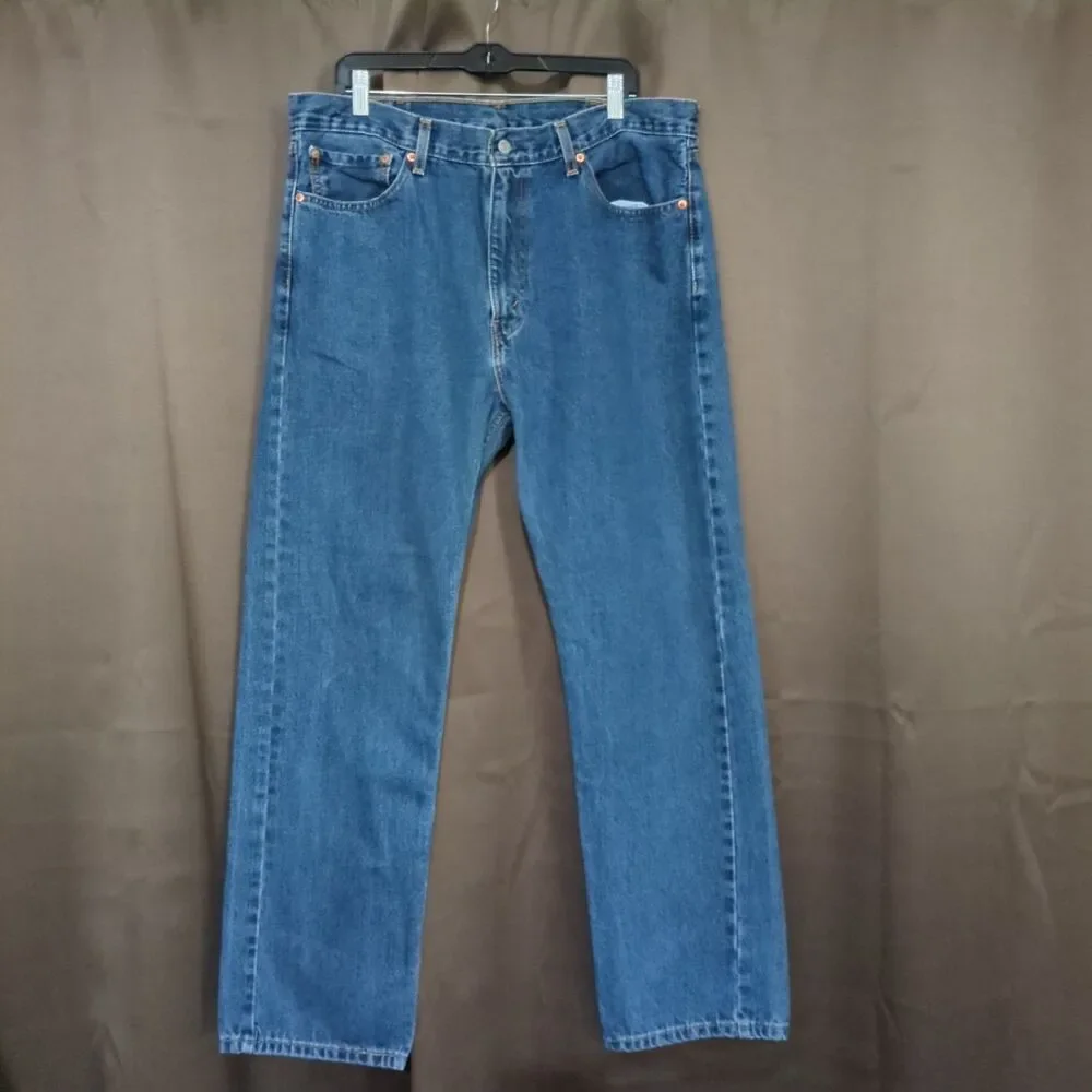 Levi’s 505™ Regular Fit Straight Leg Jeans Men’s 38x32 Blue Denim